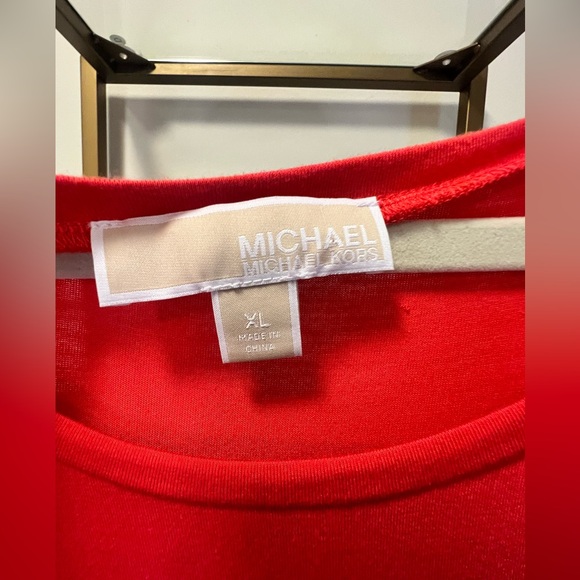 EUC Michel Kors Coral Layered Blouse - Size Large - Picture 5 of 6